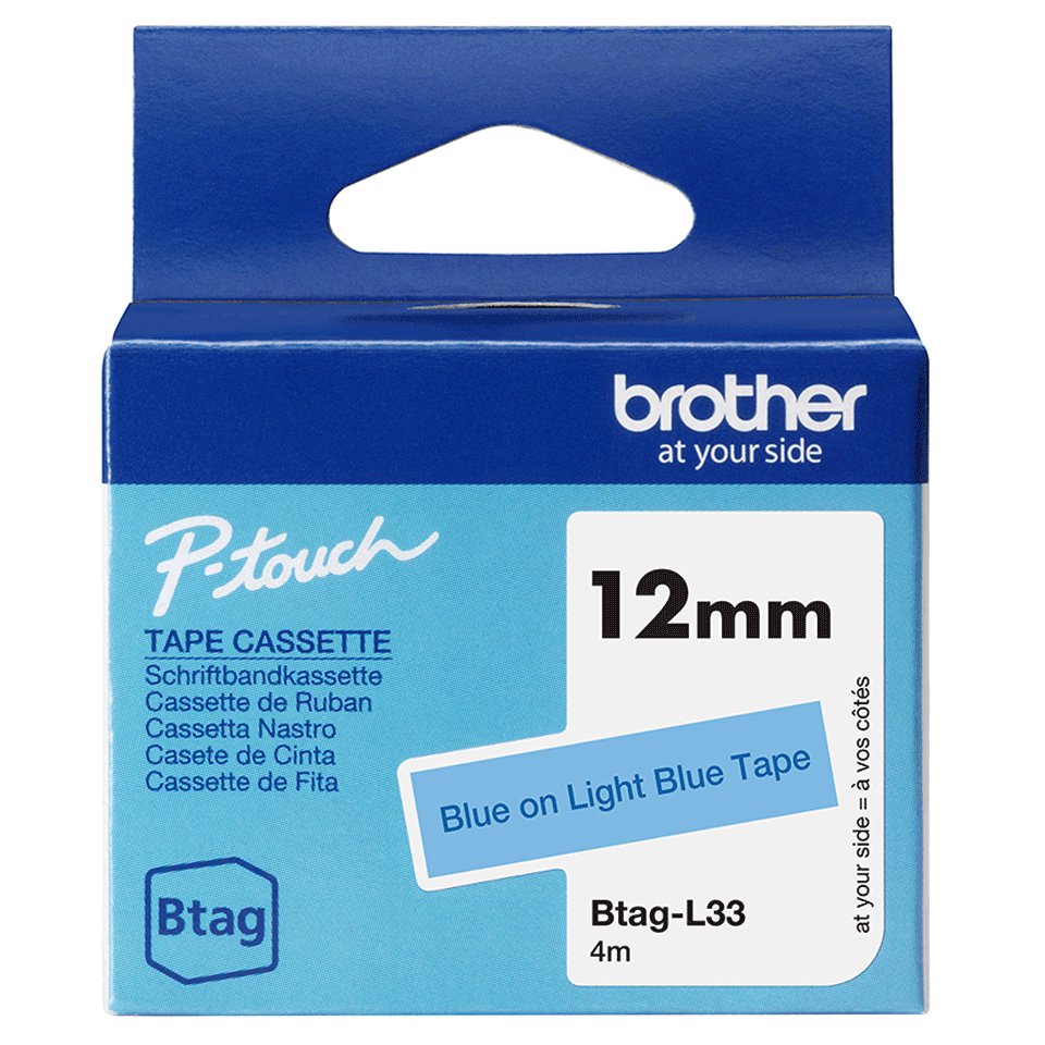 EAN 4977766836234 - Brother BTAG-L33 cinta para impresora de etiquetas Azul sobre azul claro imagen 1