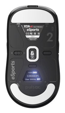 Pulsar Xlite X2a Es Medium Ratón Juego Ambidextro Rf Wireless + Usb Type-C Óptico 26000 Dpi