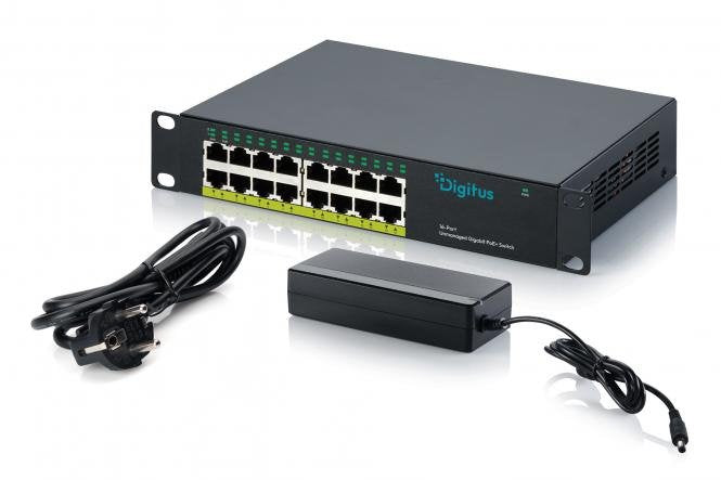 Digitus Switch 16-Port 10" Unmanaged 120w Poe+