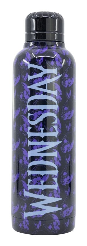 Stor 75985 Bidón De Agua Uso Diario 515 Ml Acero Inoxidable Negro, Púrpura
