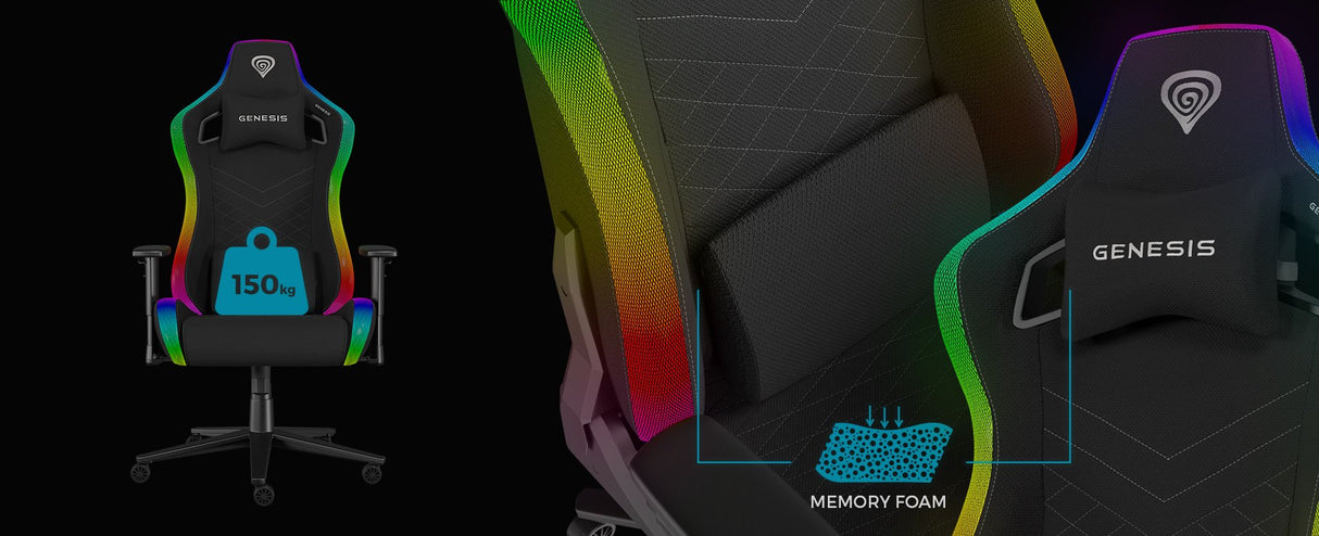 Silla Gaming Genesis Trit 660 Rgb Negra