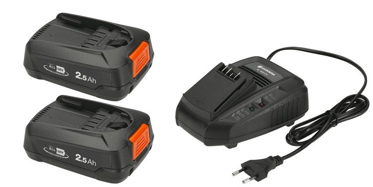 Gardena Kit De Inicio P4a 2 X Pba 18v/45 2.5 Ah + Al 1830 Cv, 14907-20