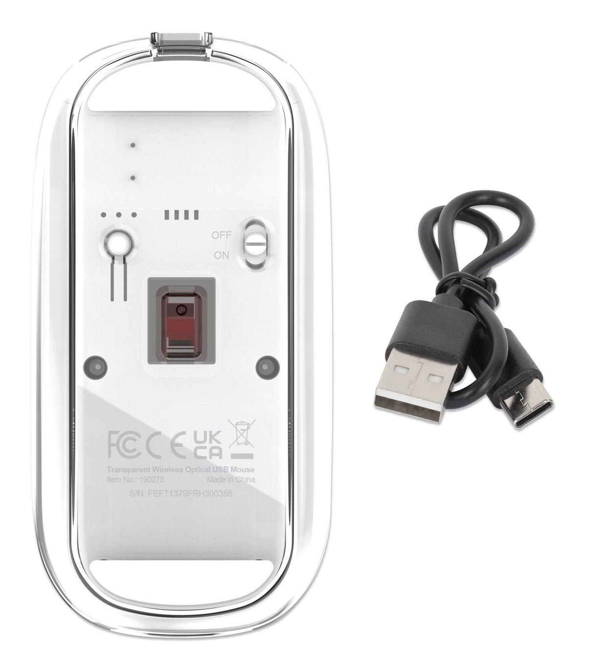 Ratón Manhattan 190275 Universal Ambidextro Rf Inalámbrico Óptico 1600 Dpi