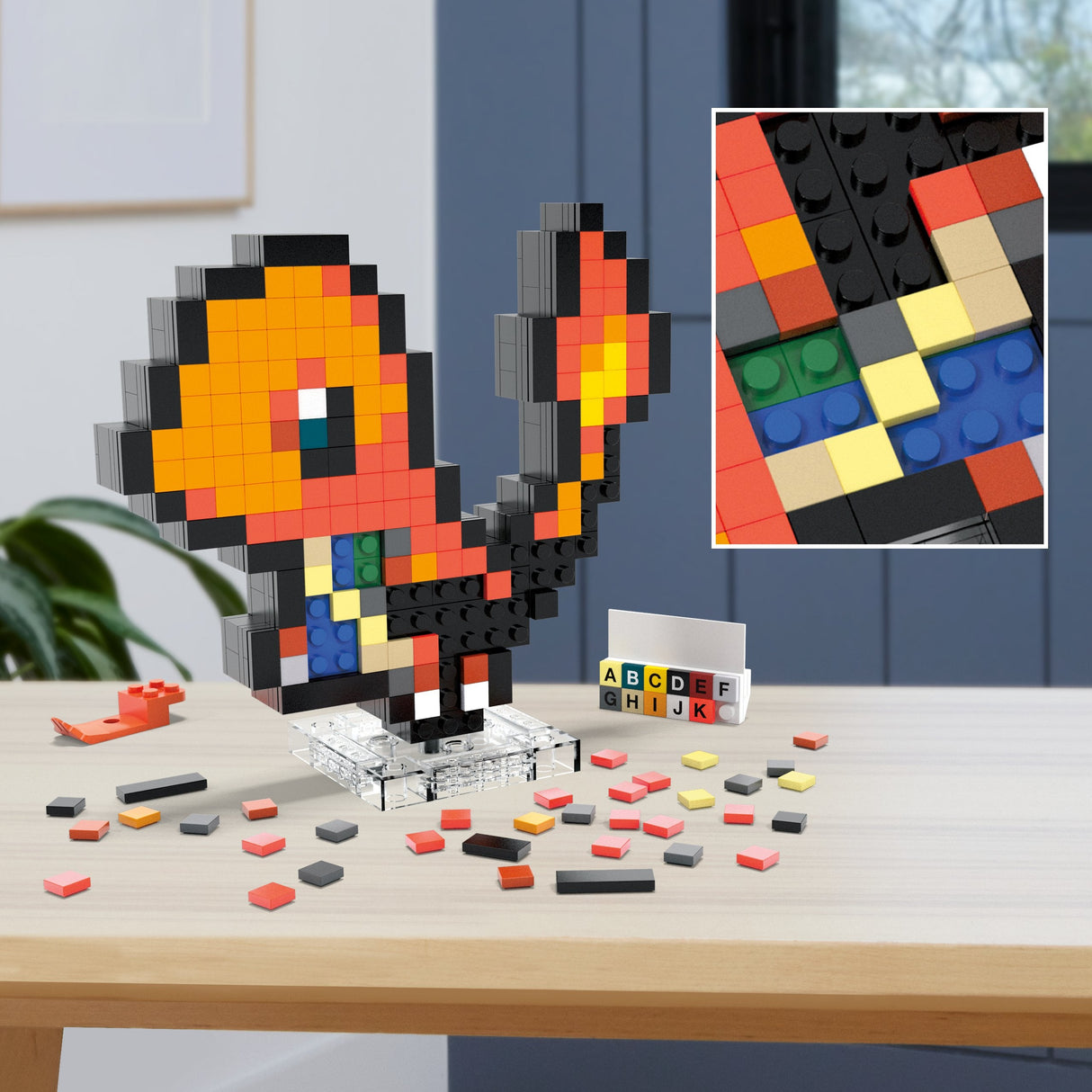 Mattel Pokémon Glumanda Pixel Art, Juguete De Construcción Hth76