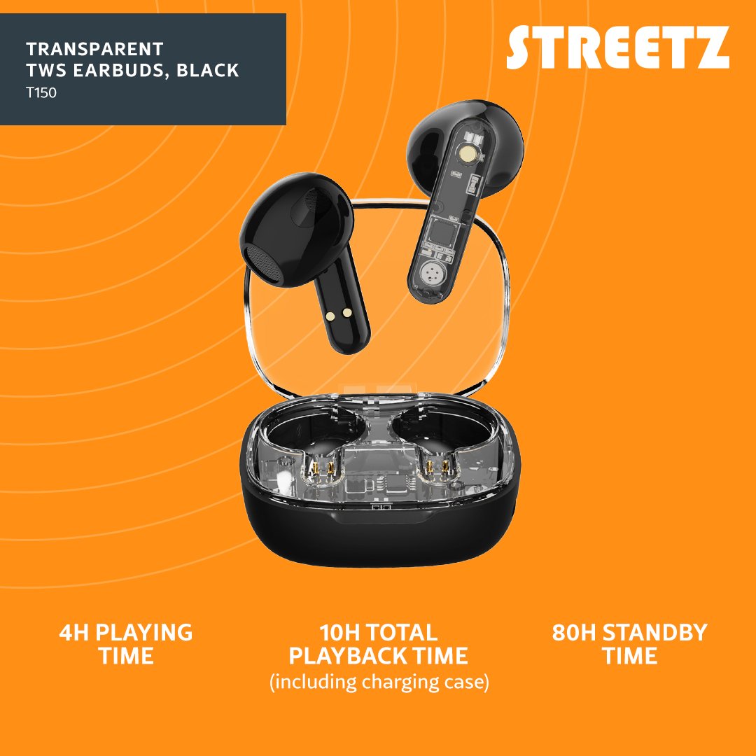 Streetz Bt Tws In-Ear KopfhRer Transparent Schwarz