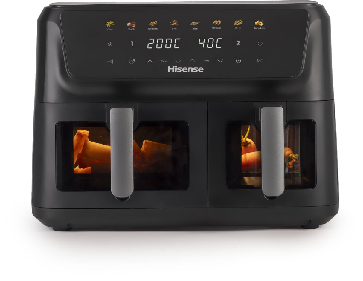 EAN 3838783014481 - Hisense HAF2700DCD Doble 11 L Independiente 2700 W Freidora de aire caliente Negro imagen 9