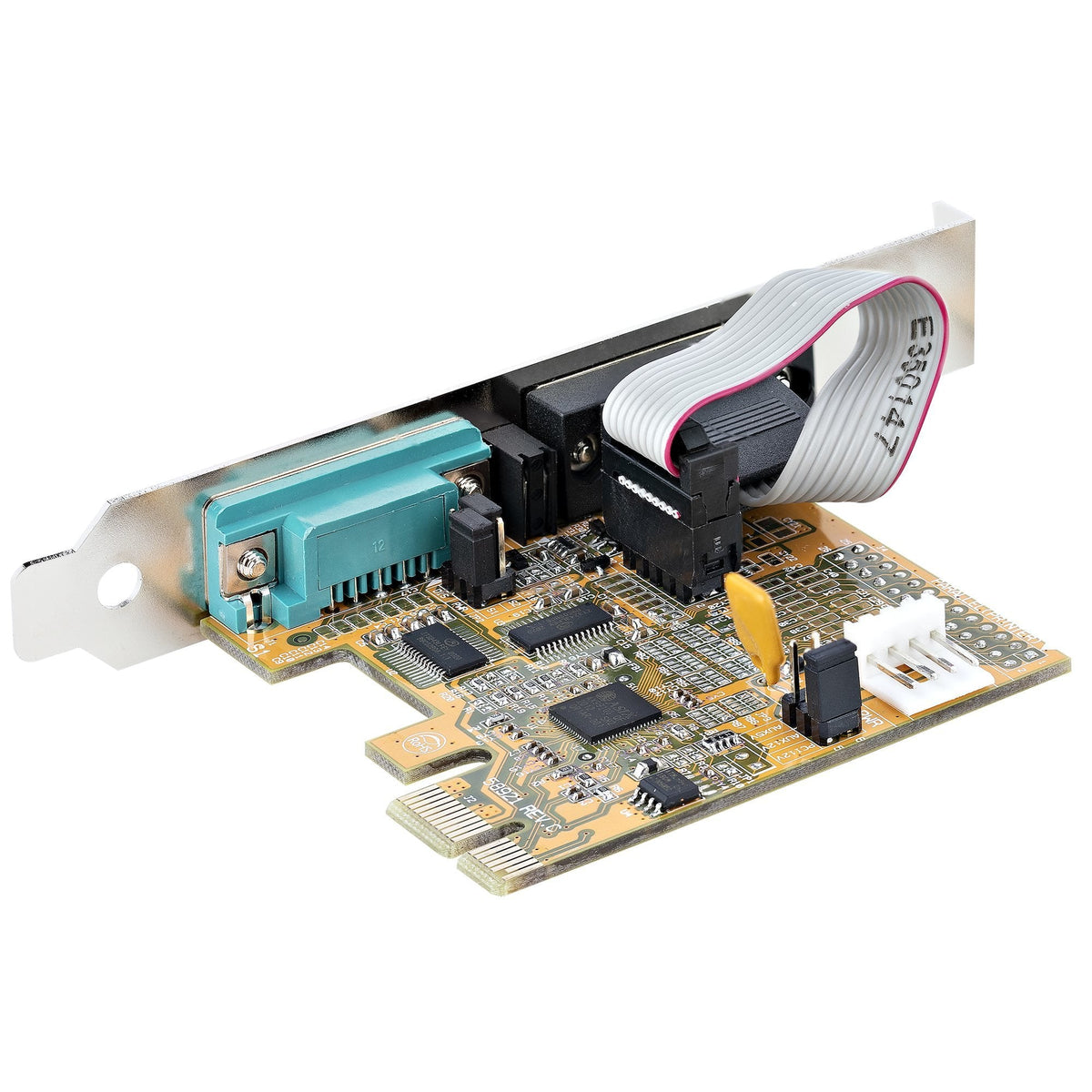 Pcie Dual Serial Port Card - Ctlr 16c1050 Uart 5v/12v Status Light