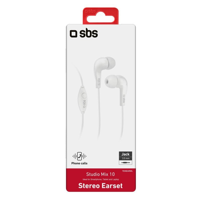 EAN 8018417208805 - SBS TEINEARWL auricular y casco Auriculares Alámbrico Dentro de oído Llamadas/Música Blanco imagen 2