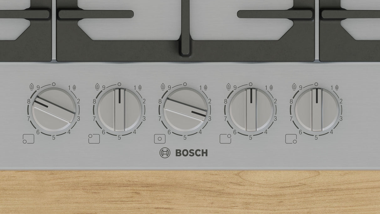EAN 4242005437849 - Bosch Serie 6 PCQ7A5I90 hobs Acero inoxidable Integrado 75 cm Encimera de gas 5 zona(s) imagen 4