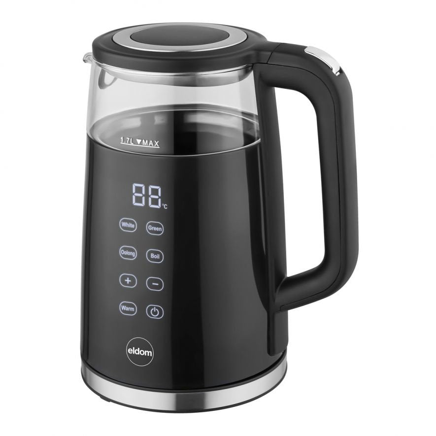 EAN 5908277388003 - ELDOM C530 NEVO tetera eléctrica 1,7 L 2200 W Negro, Transparente imagen 1