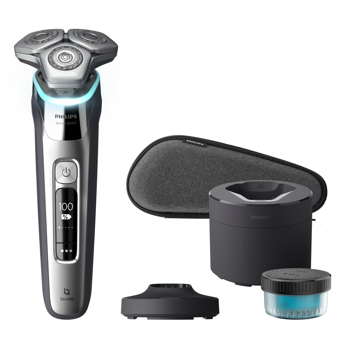 EAN 8720689018104 - Philips SHAVER Series 9000 S9975/55 afeitadora Máquina de afeitar de rotación Recortadora Cromo, Plata imagen 3