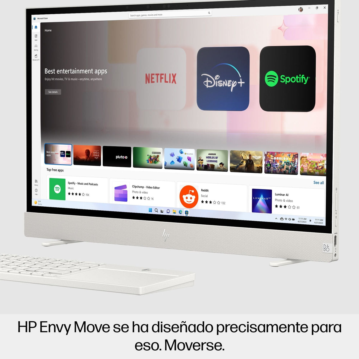 All In One Hp Envy Move 24-Cs0190ns, Intel Core I5-1335u, 16gb, 512gb Ssd, 23,8", W11 - Blanco