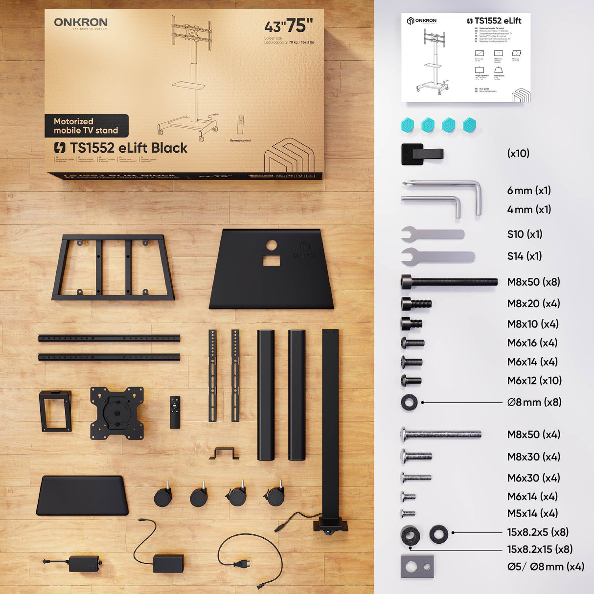 Onkron Ts1552e 190,5 Cm (75") Negro