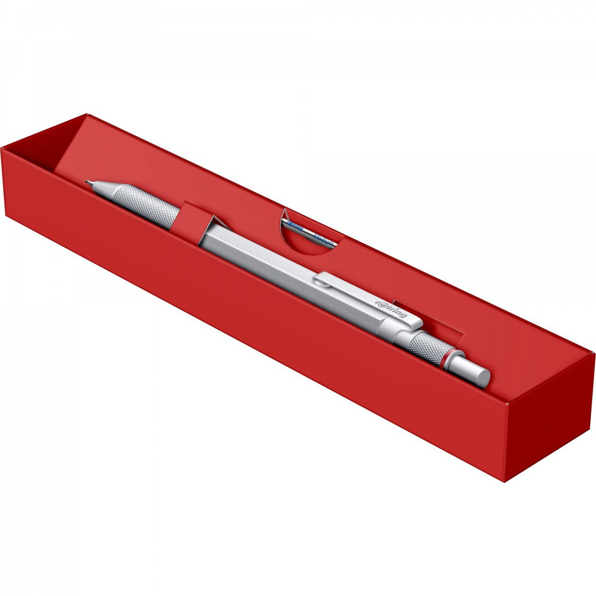 Rotring 600 Multipen 3in1 Plata Pluma De Mina Fina, Bolígrafo Azul/Rojo