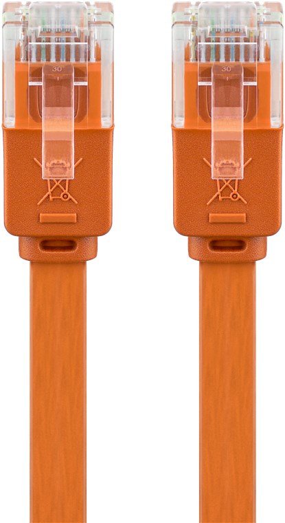 Latiguillo Cat 6, U-Utp, 1.50 M, Naranja, Plano Cu-Pvc