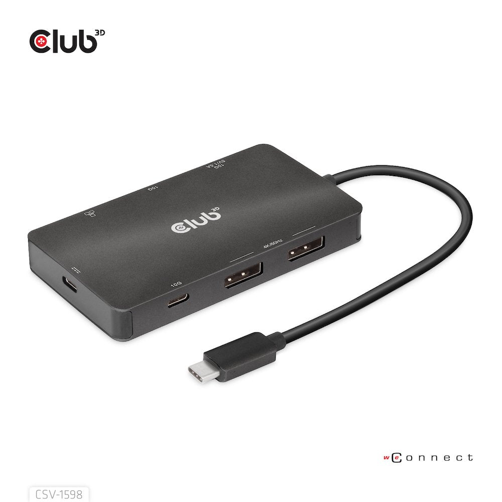 EAN 8719214472528 - CLUB3D CSV-1598 base para portátil y replicador de puertos USB 3.2 Gen 2 (3.1 Gen 2) Type-C Negro imagen 1