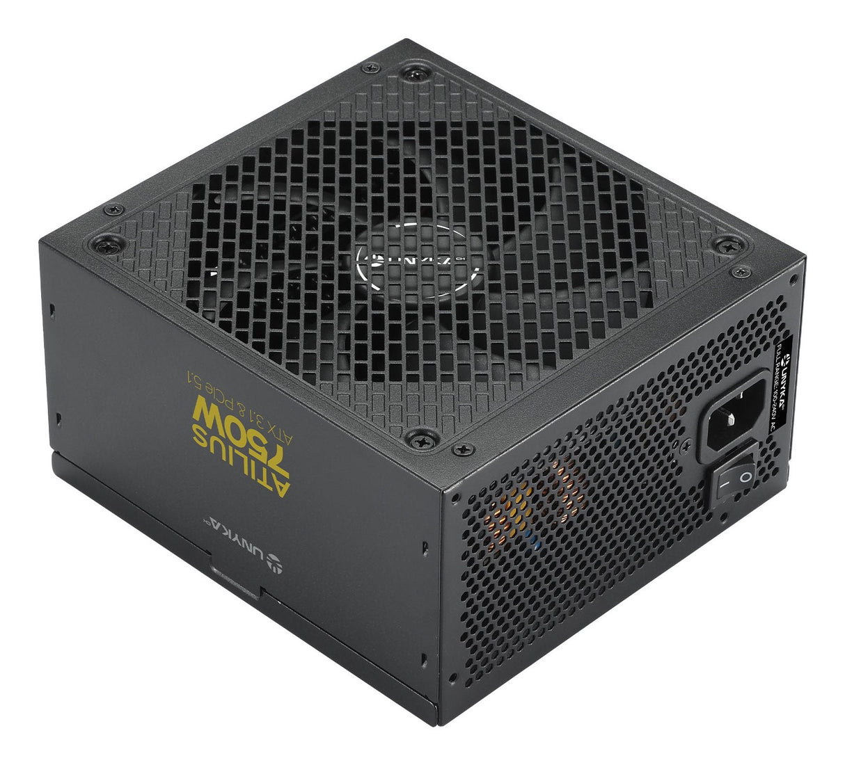 Fuente De Alimentacion Unykach Atilius 3.1 Black 750w 80 Plus Gold 750w Atx 3.1 - Full Modular - Ventilador 120mm