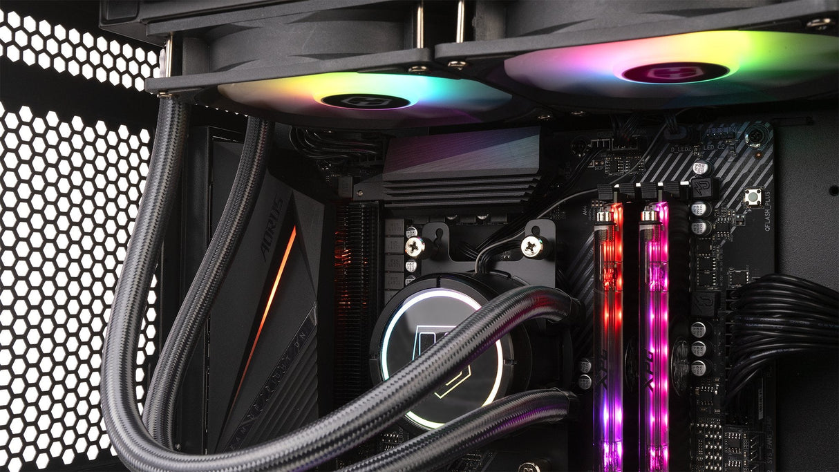 Caja Pc Nox Torre Atx Hummer Nova Argb 2xven 200mm Argb/Control Led/Lateralcristaltemplad Nxhummernova