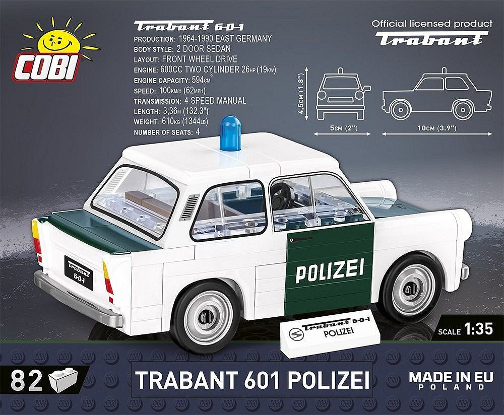 Cobi Trabant 601 Police, Toys De Diseño Cobi-24541