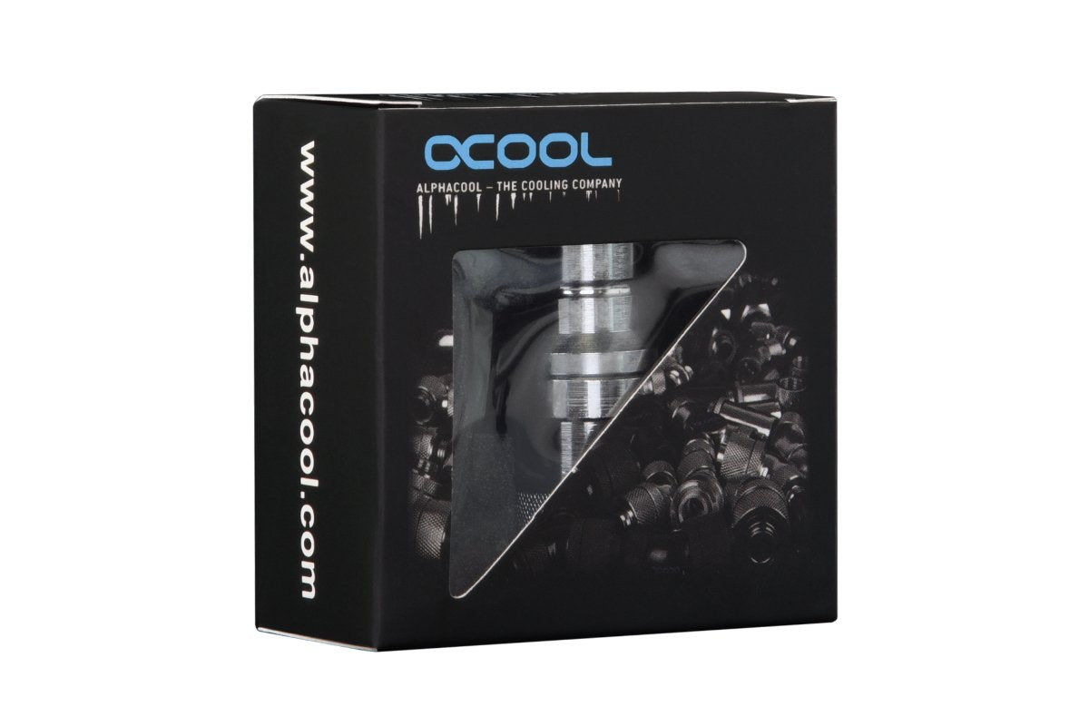Raccord Autobloquant Alphacool Eiszapfen Quick Coupling Male G1/4 (Plateado)