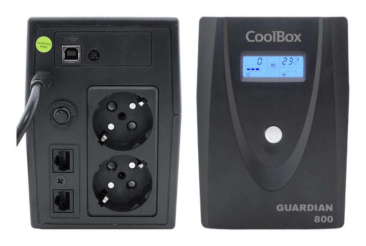EAN 8436624420887 - CoolBox Guardian 3 800VA/480W sistema de alimentación ininterrumpida (UPS) 0,8 kVA 2 salidas AC imagen 3