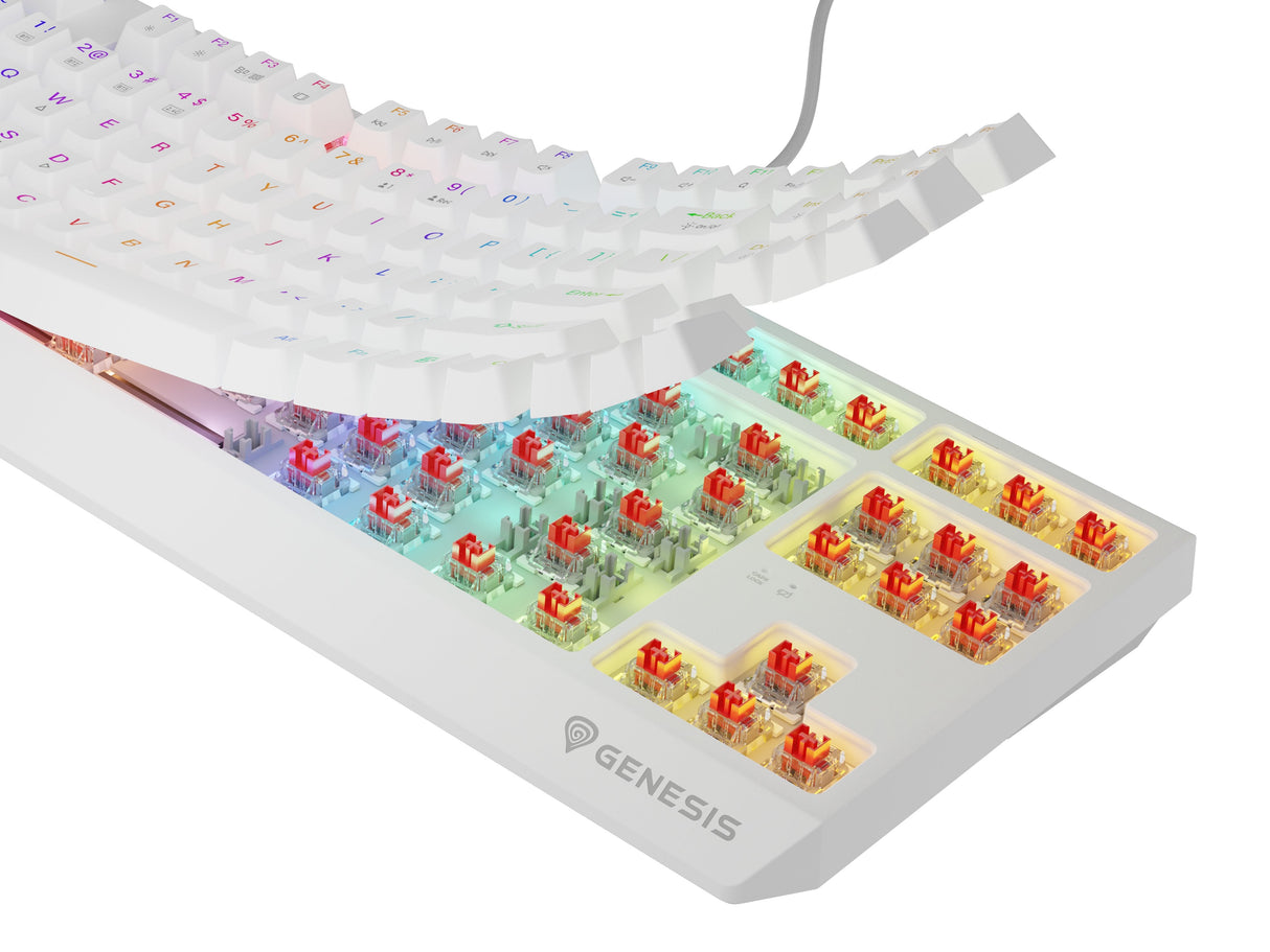 EAN 5901969444469 - GENESIS Thor 230 TKL teclado Juego USB + RF Wireless + Bluetooth QWERTY Inglés de EE. UU. Blanco imagen 15