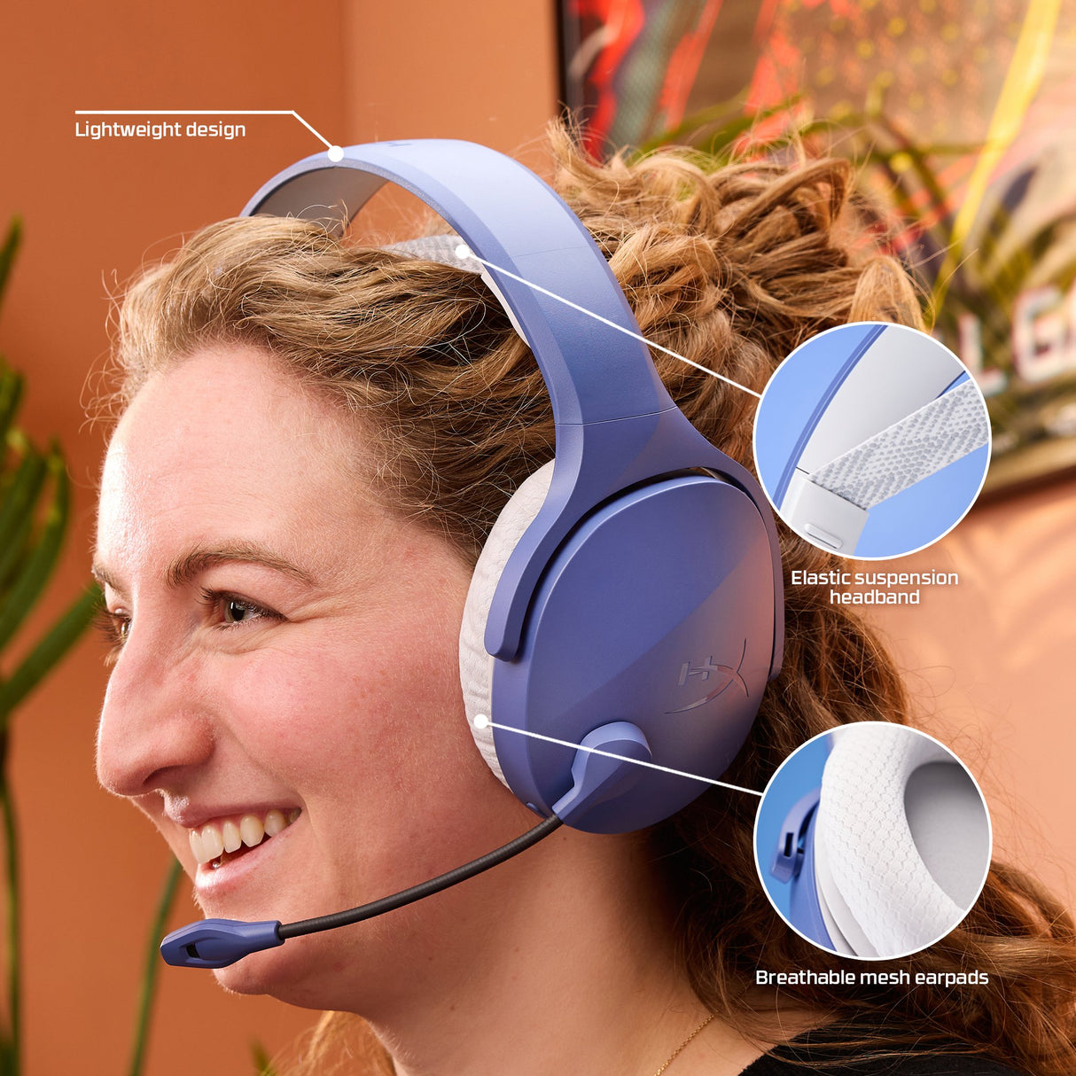 EAN 0198701343424 - HyperX Cloud Jet Wireless Light Blue Gaming Headset Inalámbrico Diadema Juego USB tipo A Bluetooth imagen 4