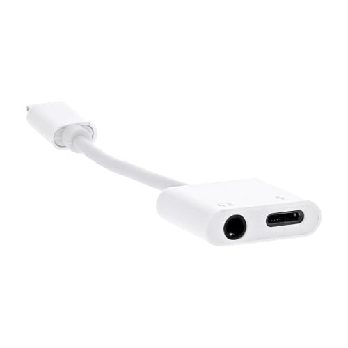 Tnb Way - Adaptador Lightning A Jack De 3,5 Mm Hembra + Lightning Hembra - Blanco
