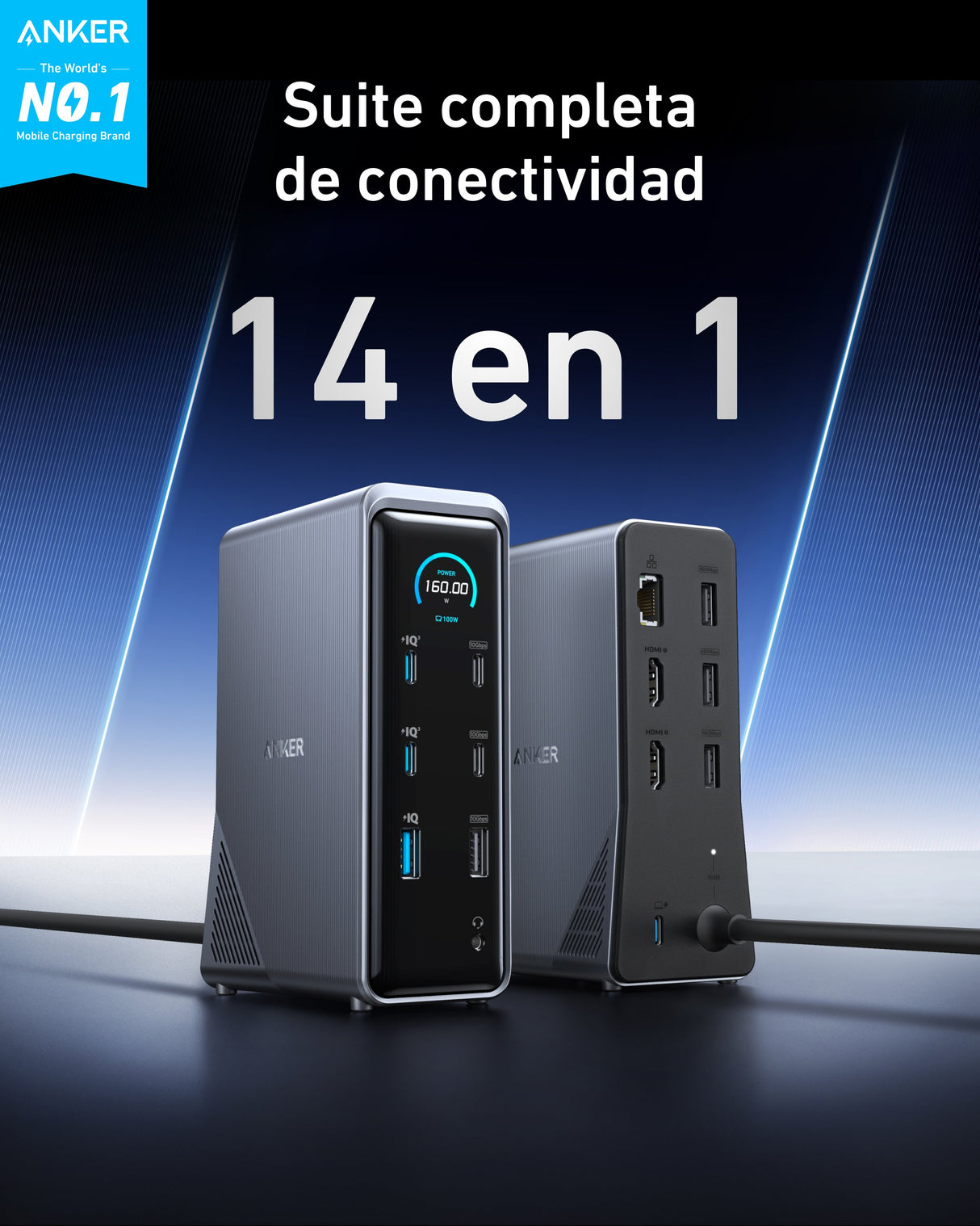 EAN 0194644201050 - Anker A83B63A1 estación dock para móvil Universal Negro imagen 2