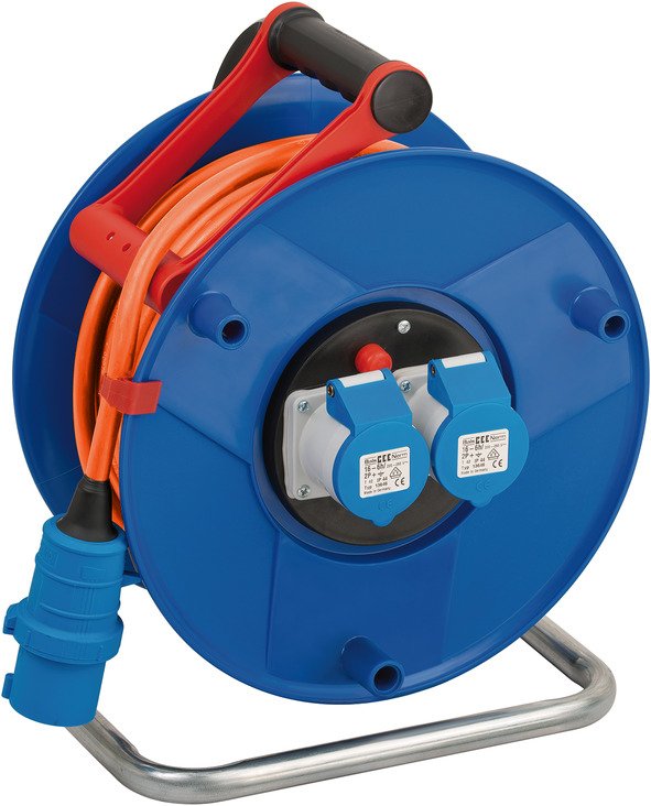 EAN 4007123673988 - Brennenstuhl 1182760100 base múltiple 25 m 2 salidas AC Exterior Azul, Naranja imagen 1