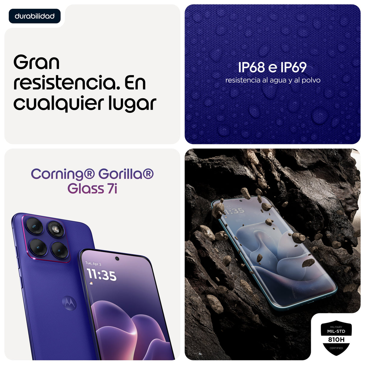 EAN 0840493622323 - Motorola edge 70 fusion 17,2 cm (6.78") SIM doble Android 16.0 5G USB Tipo C 12 GB 256 GB 7000 mAh Violet imagen 8