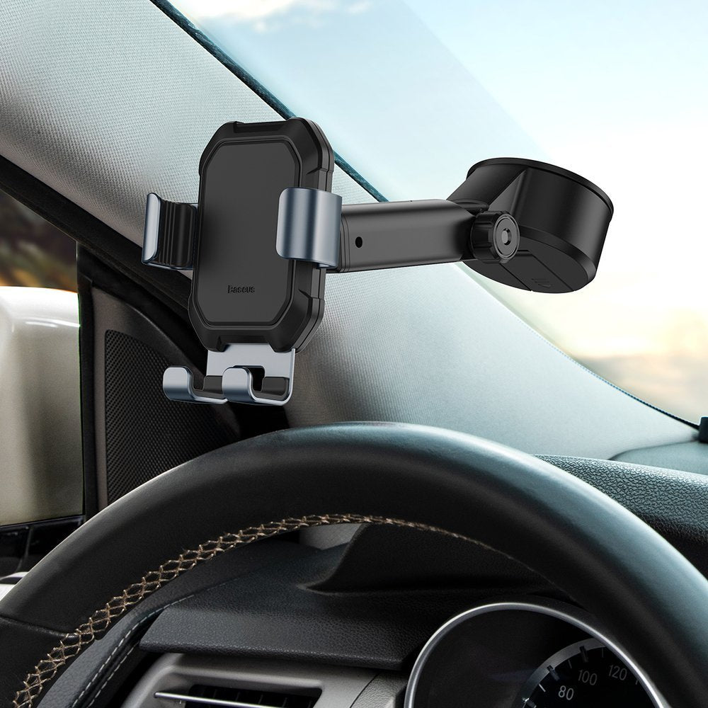 Baseus Car Mount Tank Gravity Phone Holder With Suction Base Tarnish Black (Suyl-Tk01)