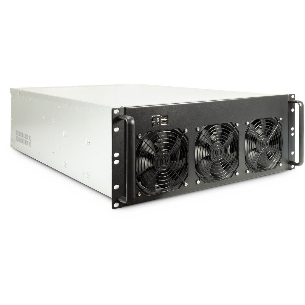 Inter-Tech Mining-Rack 4f28 4he 6 X 120mm Ventilador 2x2.0 Usb Retail