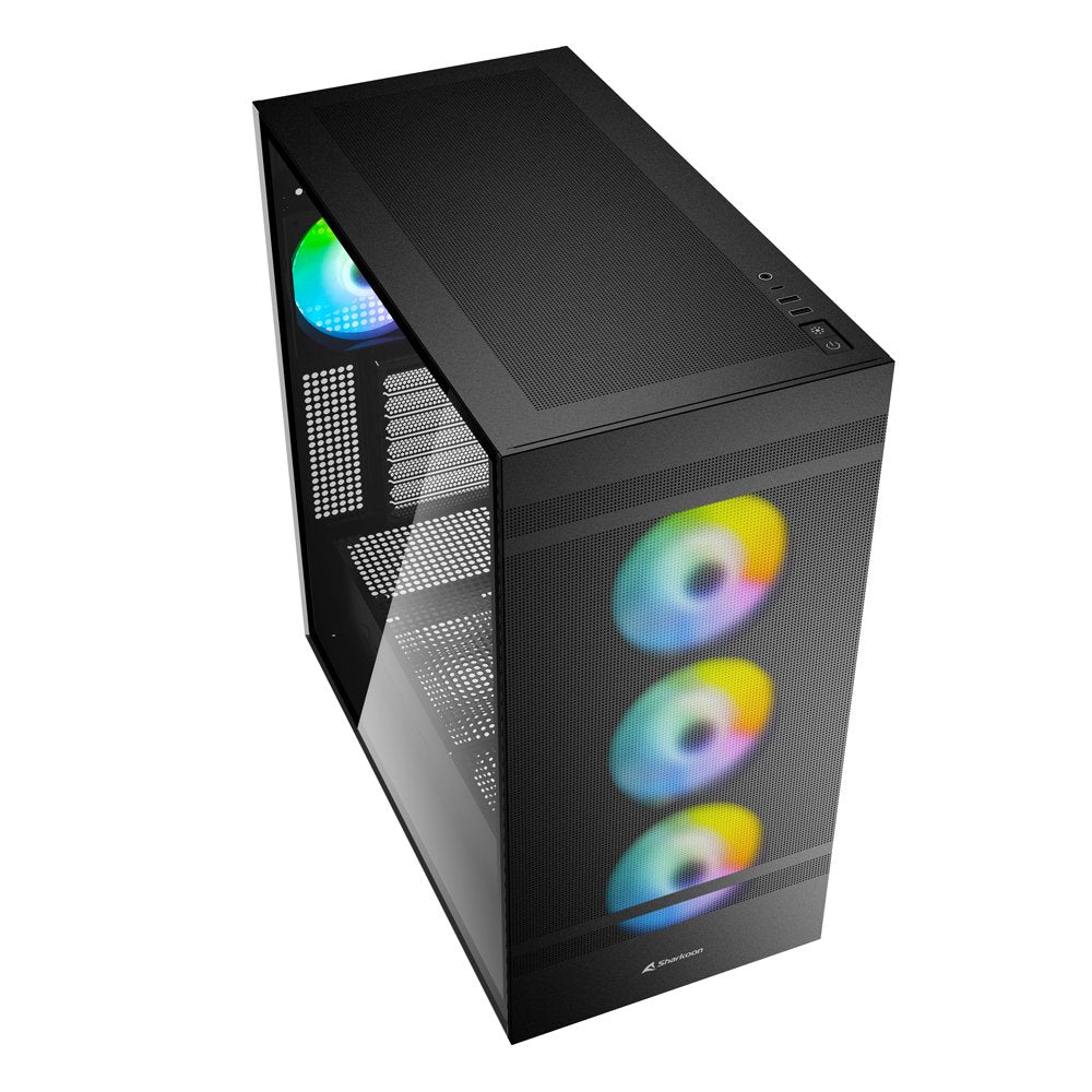 Caja Pc Sharkoon Rebel C50 Rgb Atx Full Tower Negro 4044951038244