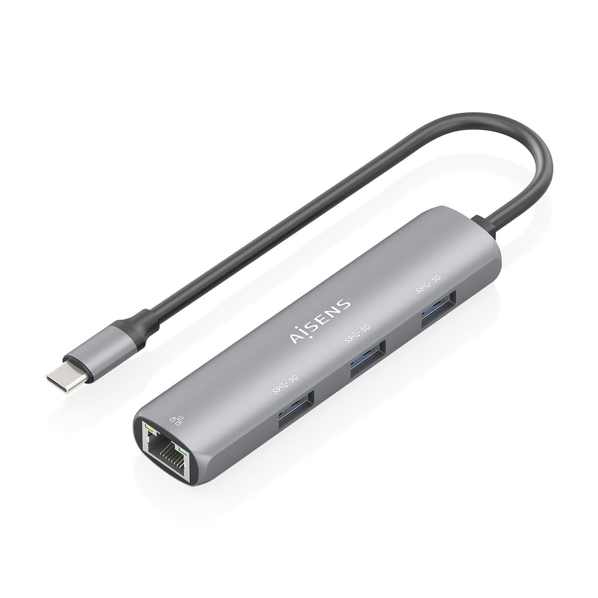 EAN 8435739904008 - AISENS ASUC-4P038-GR base para portátil y replicador de puertos Alámbrico USB 3.2 Gen 1 (3.1 Gen 1) Type- imagen 1