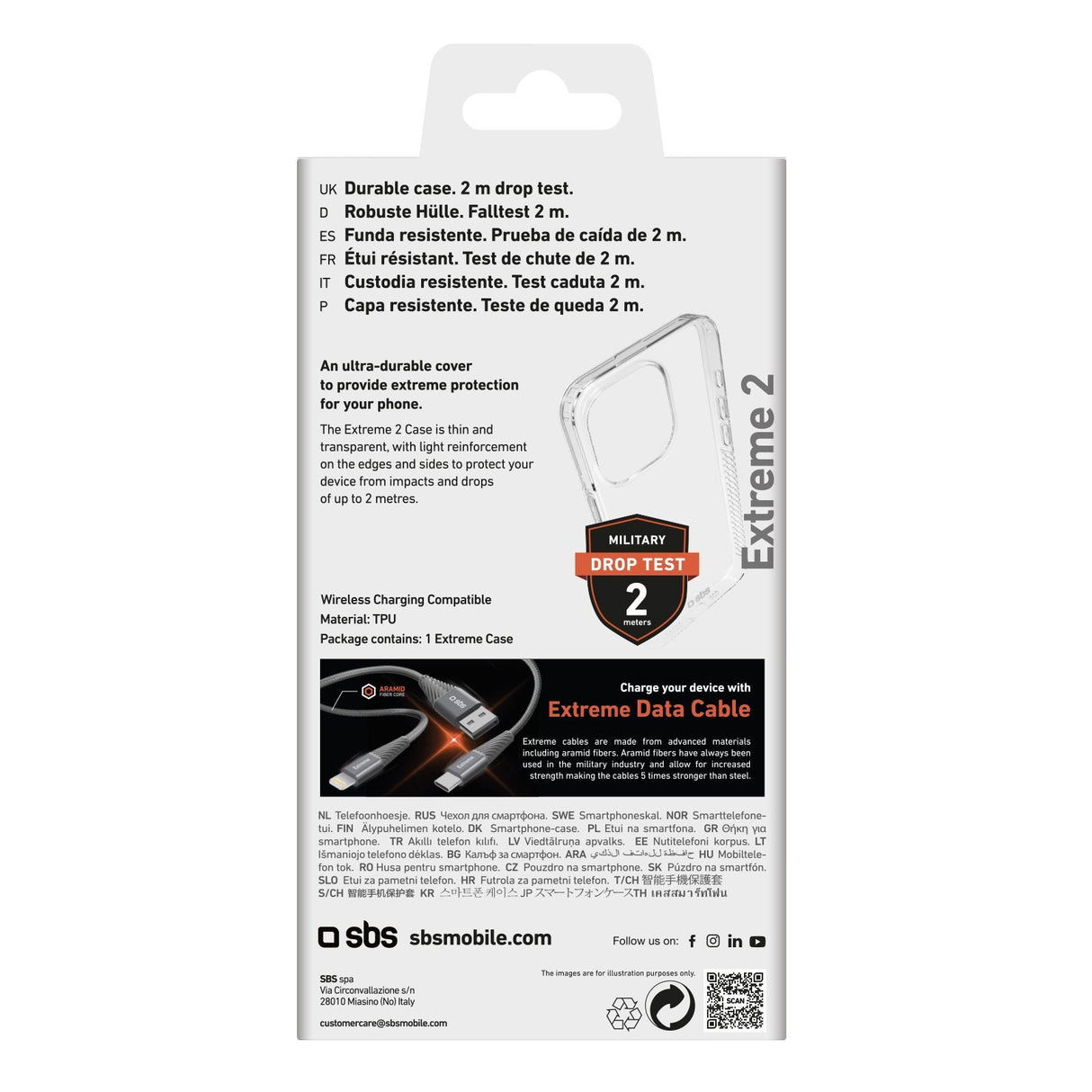 Sbs Extreme 2 Cover Iphone 15 Transp.