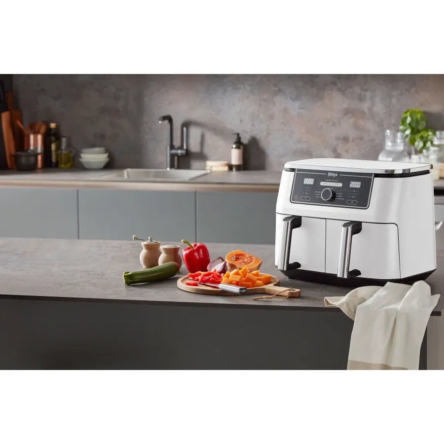 EAN 0622356261180 - Ninja AF400EU Doble 9,5 L Independiente 2470 W Freidora de aire caliente Blanco imagen 8