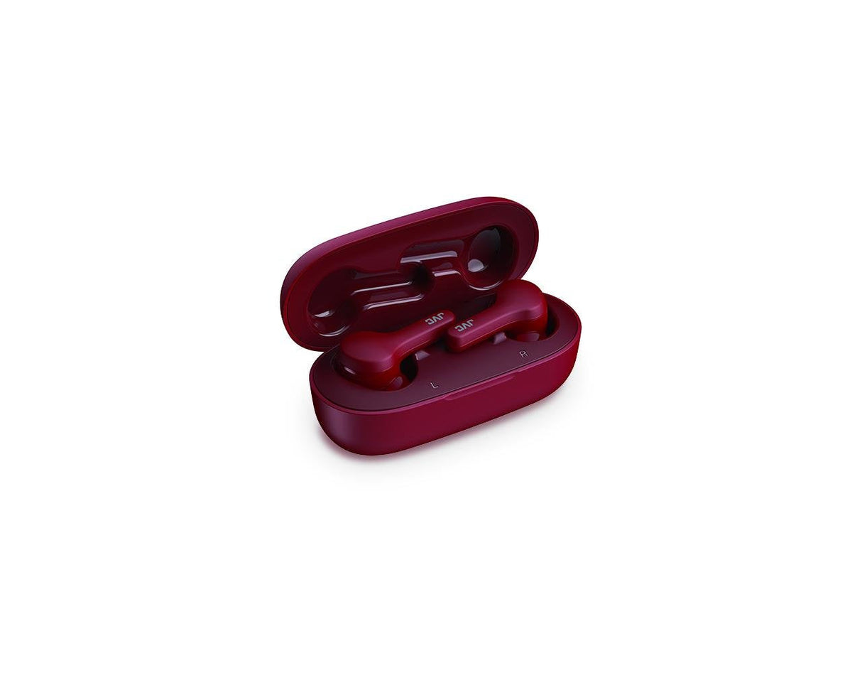 Auriculares Bluetooth Jvc Ha-A8t Con Estuche De Carga Autonomía 6h Rojos