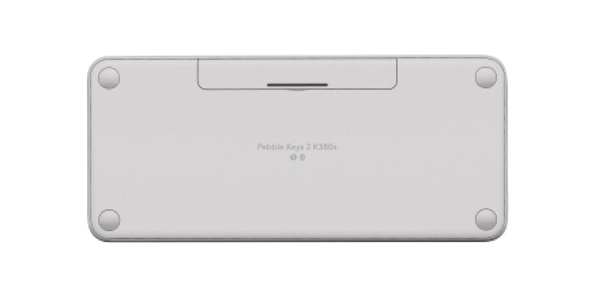 Teclado Inglés Logitech Pebble Keys 2 K380s Rf Wireless + Bluetooth Qwerty Internacional De Ee.Uu. Blanco