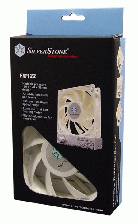 Ventilador Pc Silverstone Fm122 Blanco 120x120x32 Con Regulador Plata