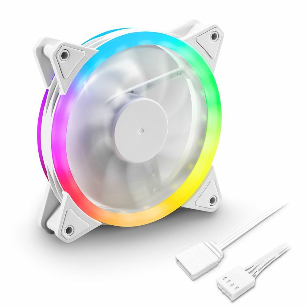 Ventilador Sharkoon Shark Blades Pwm Rgb Fan Blanco