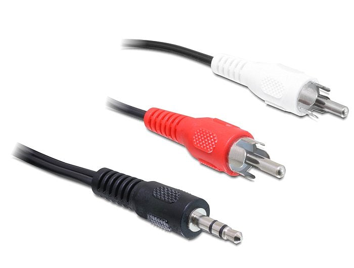 EAN 4043619840007 - DeLOCK 84000 cable de audio 1,5 m 2 x RCA 3,5mm Negro imagen 2