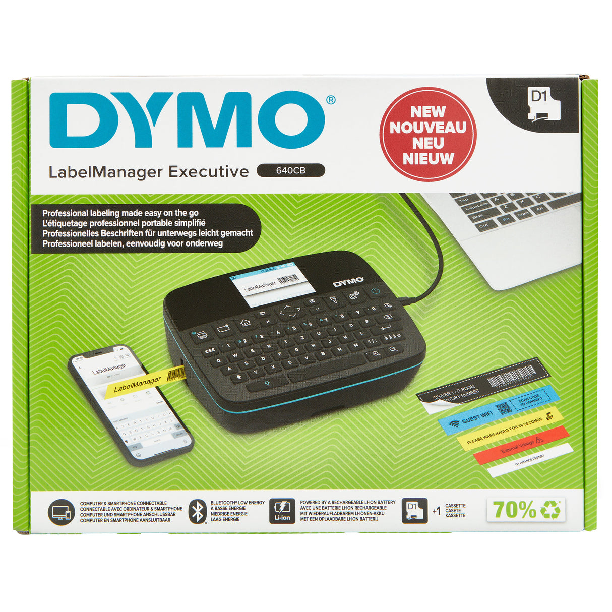 EAN 3026982021045 - DYMO LabelManager LabelWriter 640CB Portable & Rechargeable Label Maker with Dual Connectivity - 2197370 imagen 1