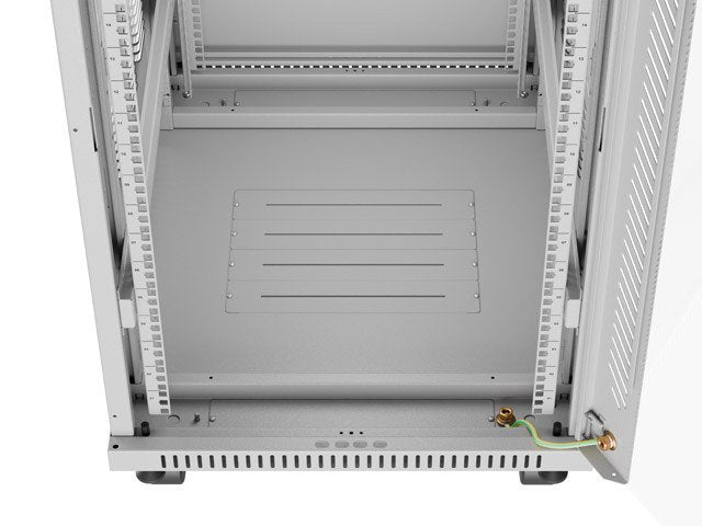 Gabinete Rack 19'' 22u 600x800 Gris Puerta De Cristal Lcd Flack Pack