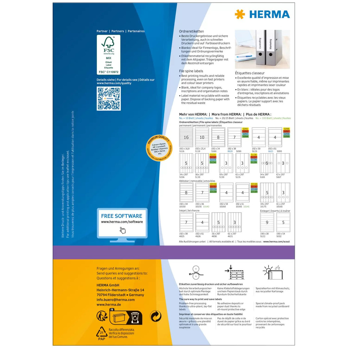 EAN 4008705042918 - HERMA 4291 etiqueta de impresora Blanco Etiqueta para impresora autoadhesiva imagen 2