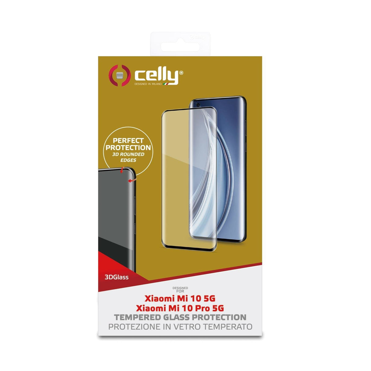 Celly 3d Glass Protector De Pantalla Mi 10 5g, Mi 10 Pro 5g Smartphone Xiaomi 1 Pieza(S)