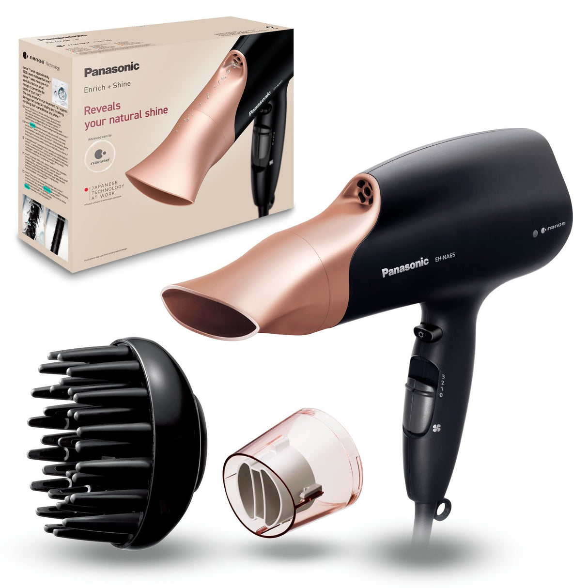 EAN 5025232910915 - Panasonic EH-NA65CN825 secador 2000 W Negro, Oro imagen 4