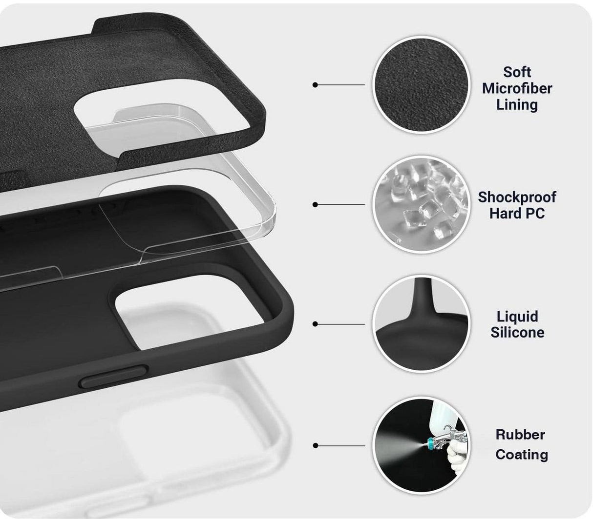 Infinite (Grs) Rome Iphone 17 Pro Max Black Magnetic Cover.