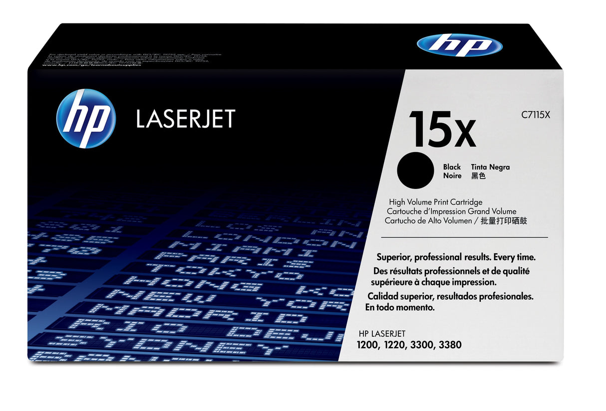 EAN 0725184518461 - HP 15X High Yield Black Original LaserJet Toner Cartridge cartucho de tóner 1 pieza(s) imagen 1