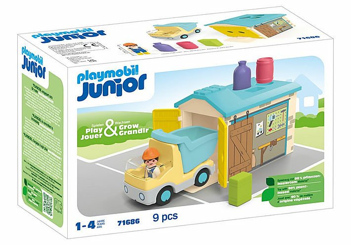 Playmobil Junior Camión Con Garaje